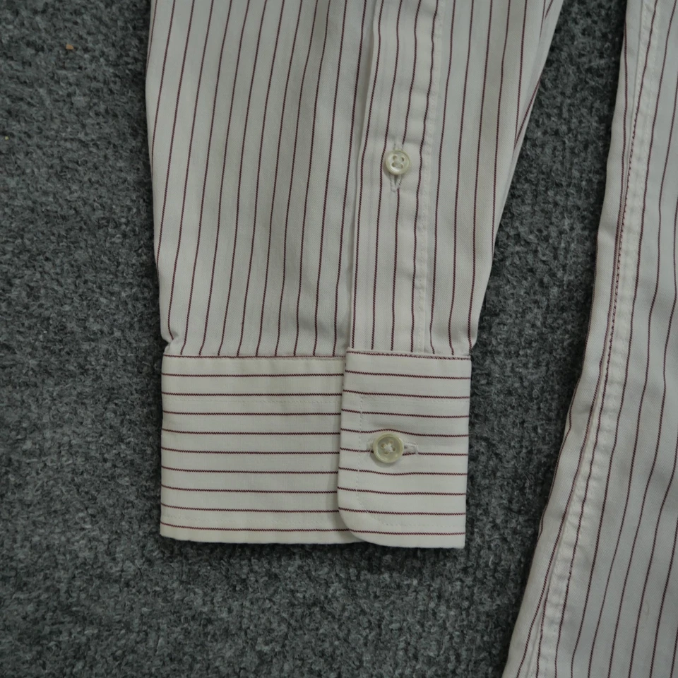 Vintage Arrow Shirt Mens 15 33 White Red Button Down Long Sleeve - Image 2 of 4