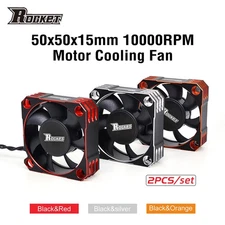 2x SURPASS HOBBY Rocket 50mm RC Metal Cooling Fan for 1/8 1/5 1/6 RC Car