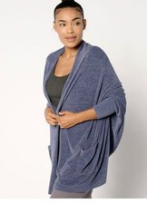 Barefoot Dreams CozyChic Ultra Lite Blanket Wrap Cosmic Blue size 1X new