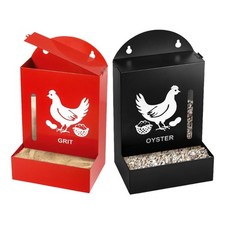 Large Capacity Chicken Grit Feeders Easy To Clean Metal Chicken Feeders