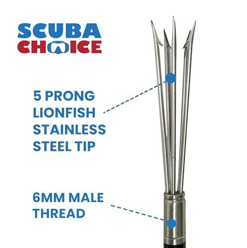  6.5' Aluminum Travel Hand Spear with 5-Prong Outdoor Recreation Product