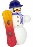 RäUchermann Schneemann, 13 Cm Hoch, Original Erzgebirge Von Seiffener Volkskunst