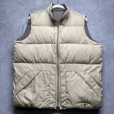 Vintage Gladiator by Camel Reversible Down Vest Men’s Large Tan Brown Puffer