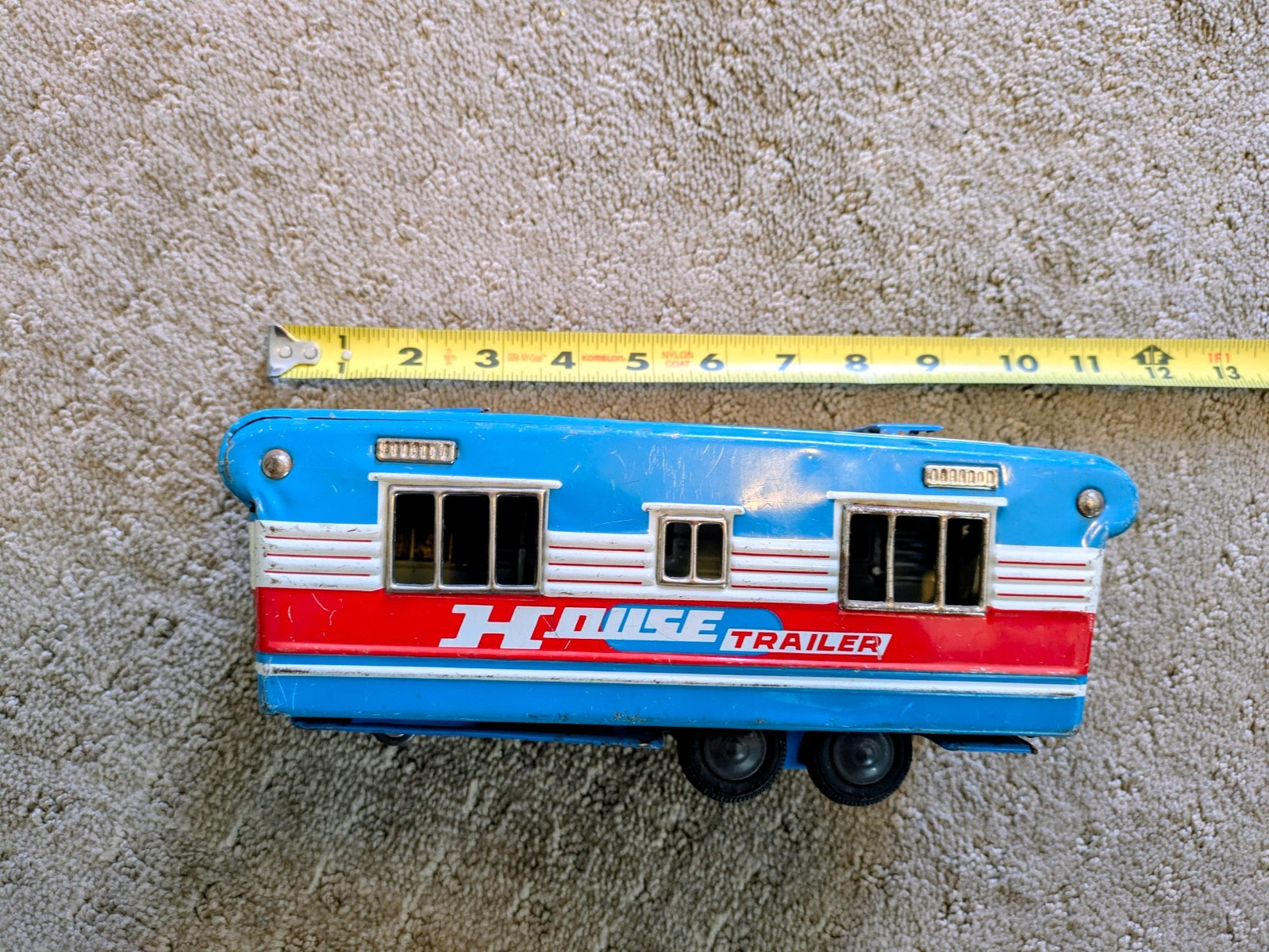 RARE 1950s JAPANESE TIN SSS HOUSE TRAILER TOY 