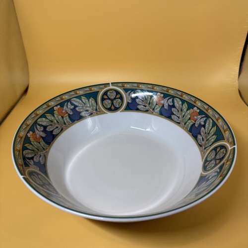 Noritake Impromptu Brandywine Round Serving Bowl 9” Fine Porcelain