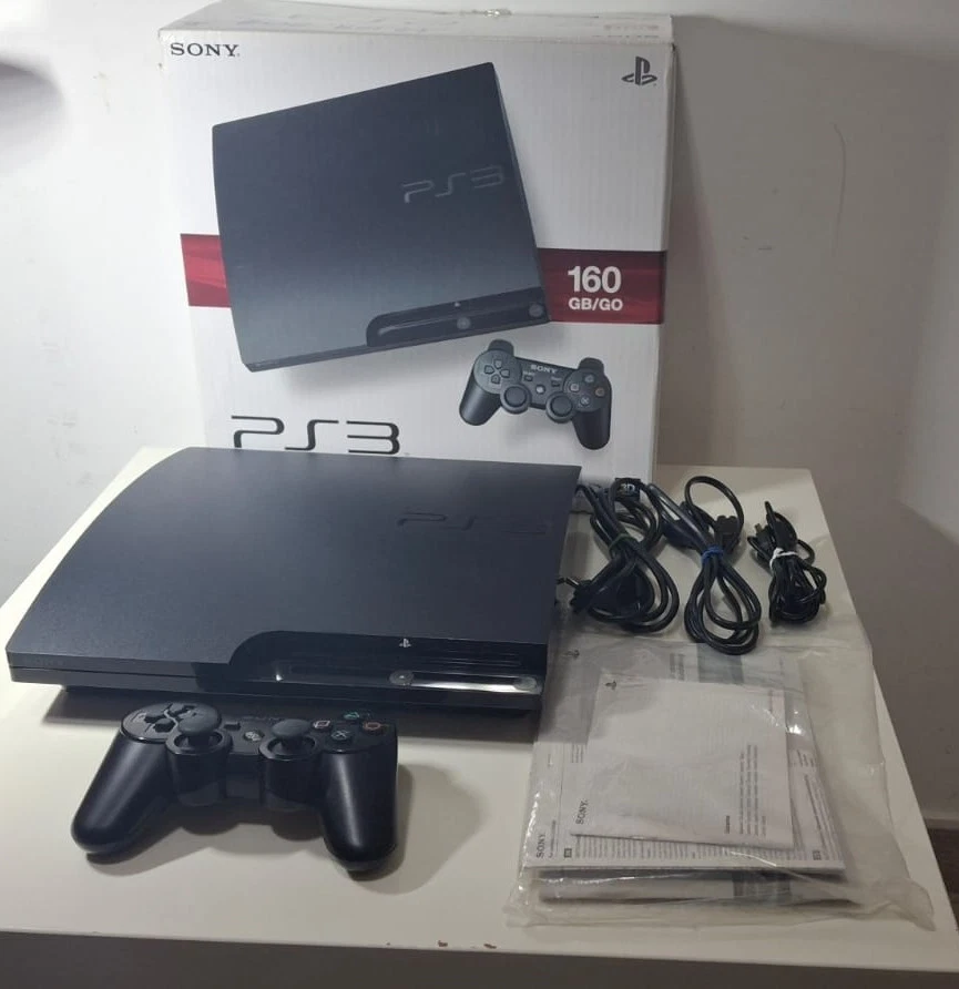 Sony PlayStation 3 Slim 320GB Console PS3 Completa  Scatola +  Cavi - Immagine 2 di 4