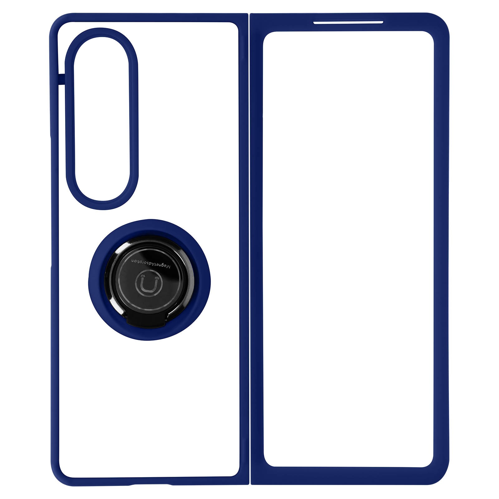 Coque Galaxy Z Fold 4 bi-matière premium au design bleu élégant