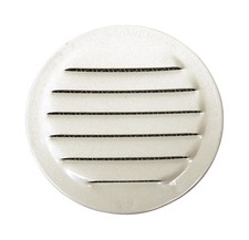 Maurice Franklin Louver RLW-100 2.5 White Round Aluminum Screen Louver 2-1/2 in.