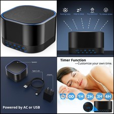 White Noise Machine - Sleep Sound Machine with Soothing Sounds Timer Memory...