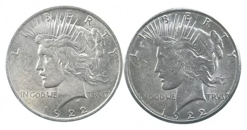 1922 & 1922-S & Peace Silver Dollar $1 Bullion Collection Lot *917