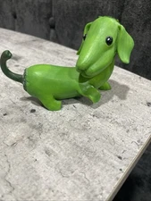 Vtg Rare Retired Enesco Home Grown Vegetable Green Pepper Dachshund Figurine
