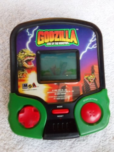 Godzilla King Of Monsters 1997 Micro Games Of America Handheld Game Works Great