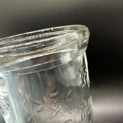 Vintage Clover Blossom Cottage Ser Szklany słoik 5 1/2" wysokości z kilkoma frytkami - Zdjęcie 4 z 11