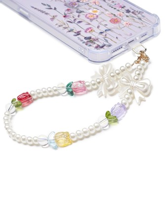 Phone Charm Beaded Wrist Strap with Tether Tab, [Hands-Free & Anti-drop] Deta...