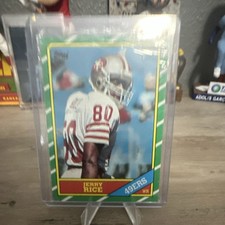 Topps 1986 Jerry Rice Rookie #161 San Francisco 49ers Football NFL Card. rookie card picture