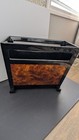 Vintage Art Deco Revival Burl Wood Magazine Rack