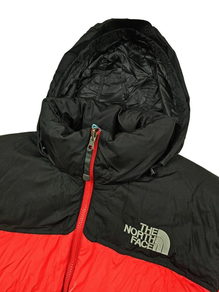 *HOT VTG Men's THE NORTH FACE @ 700 NUPTSE DOWN HOODED PUFFER RED BLACK Jacket M - Image 3 of 4