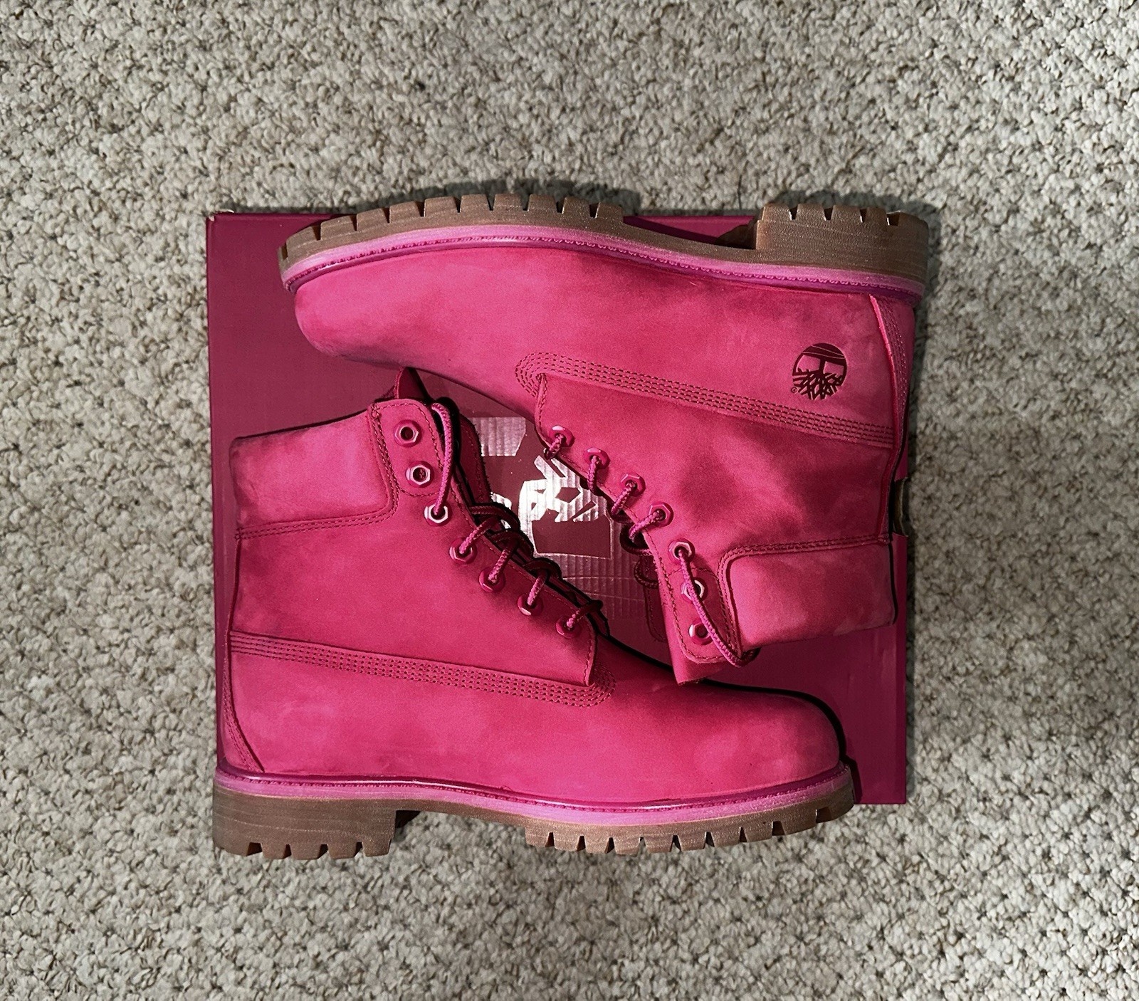 Timberland 50th Anniversary Pink Premium 6inch Boots Mens UK8 image 8