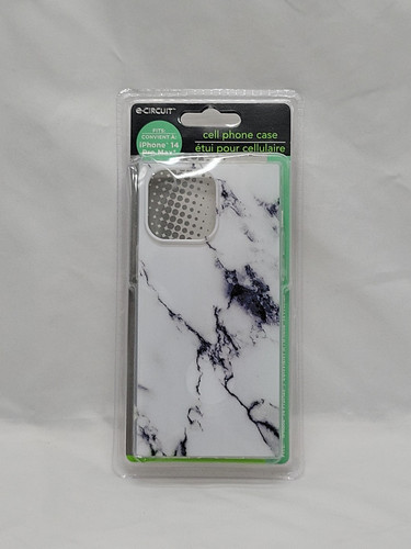 E-Circuit Handyhülle weiß und schwarz Marmoroptik iPhone 14 Pro Max - Bild 1 von 3