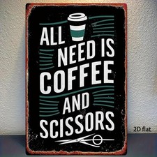 2D Vintage Metal Coffee Wall Sign Holiday Home Cafe Kitchen Bar Wall Decoration