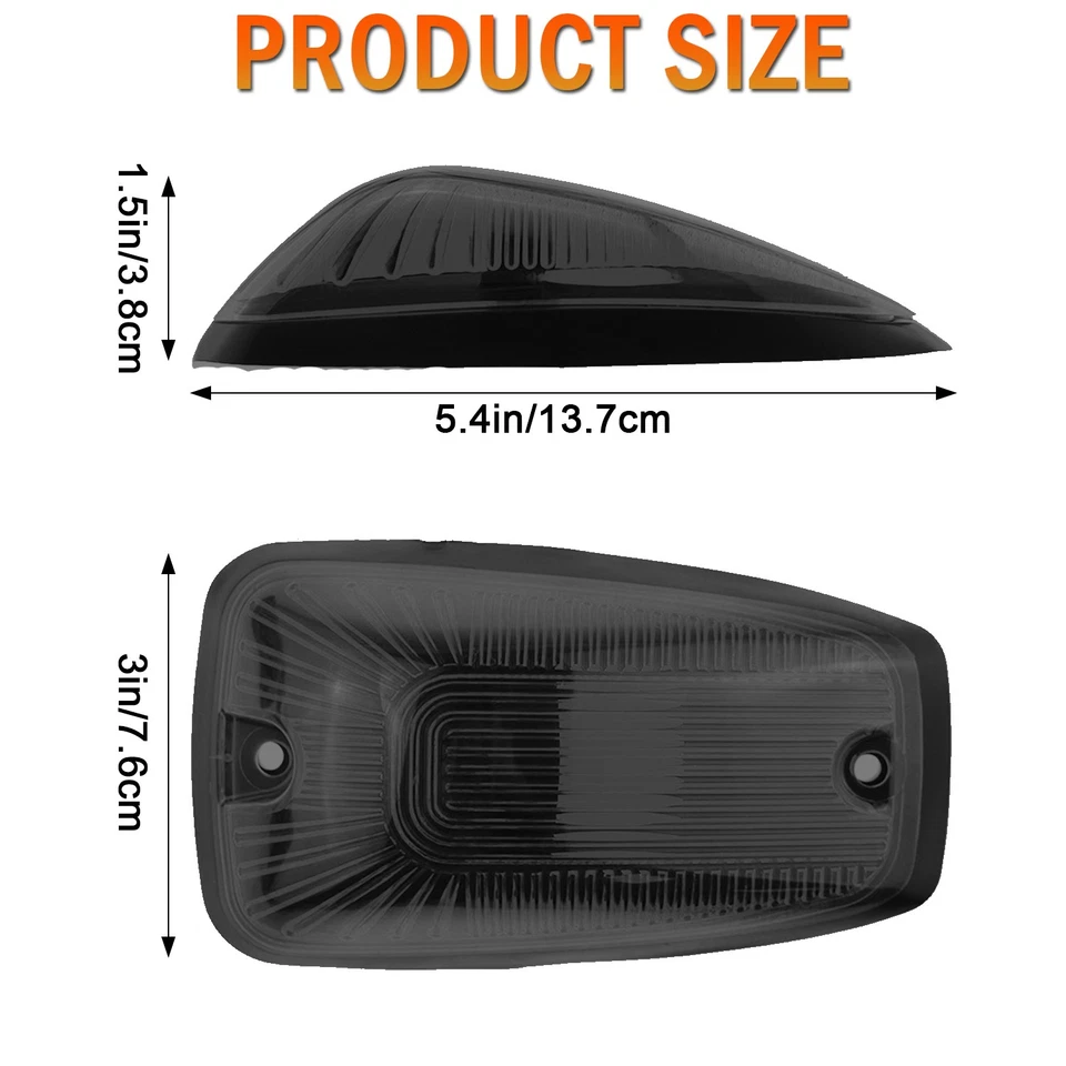 5x Cubierta de humo de luz marcadora de cabina de techo + Bombilla LED verde para Chevy GMC K2500 K3500 Foto 3 de 4