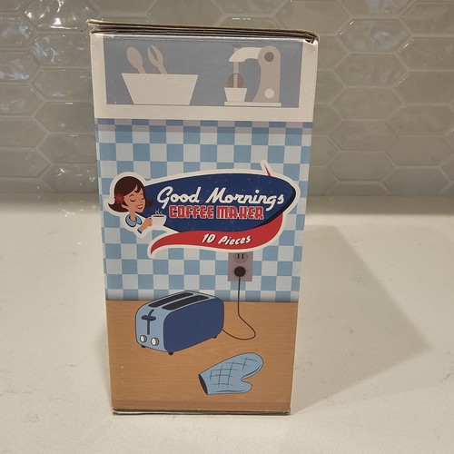 Good Mornings Coffee Maker Kids Cooking Kitchen Learning Wooden Toys Set NIP - Picture 7 of 8