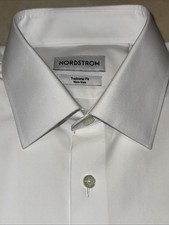 NORDSTROM MENS PREMIUM NON-IRON TRADITIONAL-FIT DRESS SHIRT SZ 16.5/34-35 99