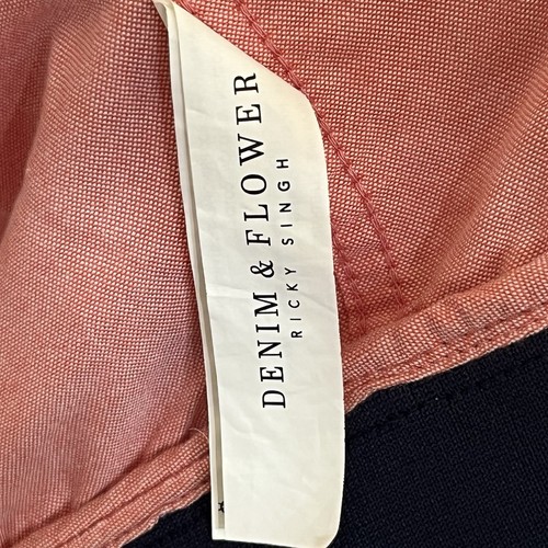 Giacca leggera uomo denim e fiori Ricky Singh Oxford taglia XL rosa e blu - Foto 6 di 13