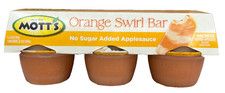 Mott's No Sugar Added Orange Swirl Bar Applesauce Cups 23.4 oz Motts