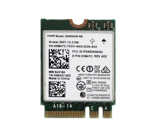 Card Intel Wireless-AC 8260 Dual Band WLAN WiFi 802.11 Bluetooth 4.0 5M4TC