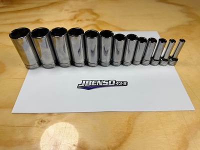 #ad Snap on Tools NEW 13pc 3 8quot; Drive SAE 6pt Chrome Deep Bonus Socket Set 213SFSY $499.95