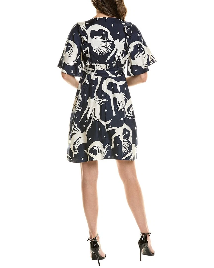 Valentino Abito A Line Seta Donna Navy 38