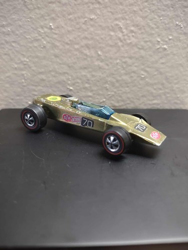 1969 Hot Wheels Redline Lotus Turbine Hong Kong Olive Green Grand Prix Black Int - Picture 2 of 6