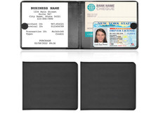 2Pk Car Registration  Insurance Document Holder  Clear Plastic Visor Pouch