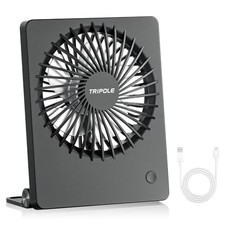 Mini Desk Fan USB Powered Portable Fan Small Personal Fan 3 Speeds Black