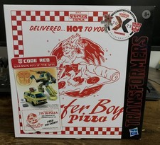 Transformers X Stranger Things Collaborative Code Red Surfer Boy Pizza - NEW