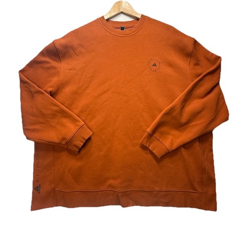 Adidas X Stella McCartney Crew Sweatshirt Women's M Orange Rust GU162 Oversized
