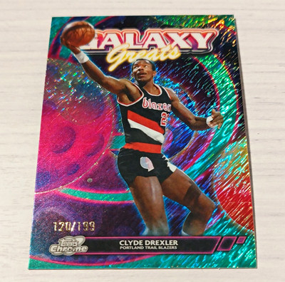 Topps Chrome 2025-26 Clyde Drexler #30 Trail Blazers Aqua Equinox /199