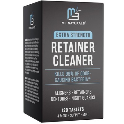 Extra Strength Retainer Cleaner Tablets - 120 Count Mint Denture Cleaning