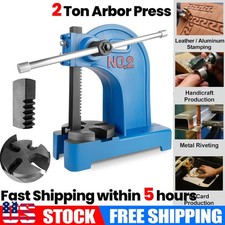 Arbor Press 2 Ton Lever Bench Mountable Bearings Cast Iron Manual Desktop Blue