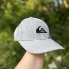 QUIKSILVER - SNAPBACK - CAP - HAT - GREY - SURF - SPORTS - ADJUSTABLE - OSFM