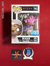 Megan cast signed M3gan Funko Pop #1903 Donald Davis McGraw Beckett COA