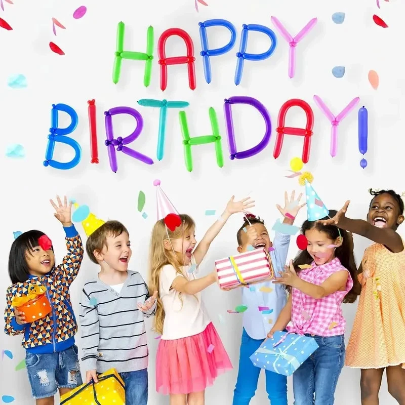 Globos largos de látex en forma de cohete 100 un. para bodas, cumpleaños y fiestas de payasos Foto 2 de 4