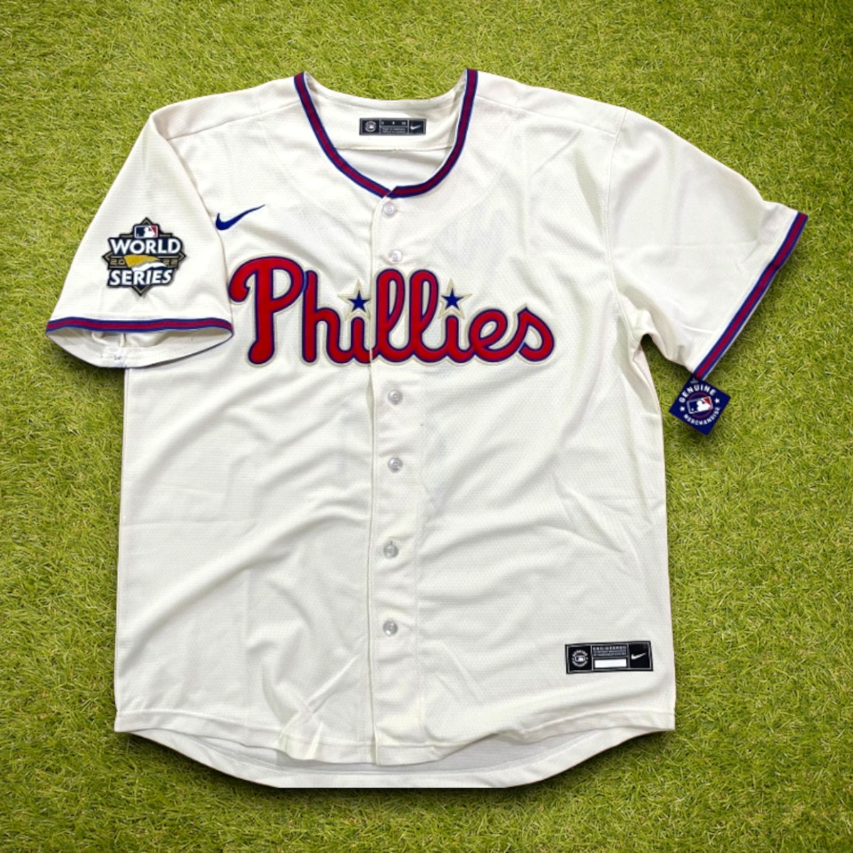 Philadelphia Phillies #3 Bryce Harper Stitched White/Stripe/Blue Jersey