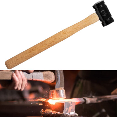 Farrier Rounding Hammer Blacksmith Power Punch Forging Hammer Anvil Tools 36 oz