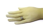 14k white gold .91ct VS1 H princess diamond sapphire gemstone engagement ring 7g — photo 6