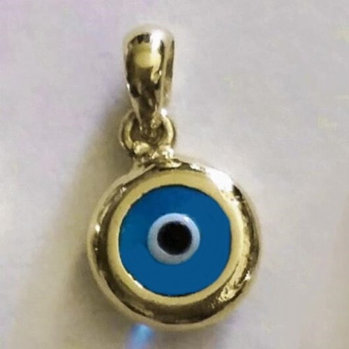 9ct 9K yellow Gold lucky evil eye charms pendants 10 designs. Made in Europe. - Picture 4 of 51