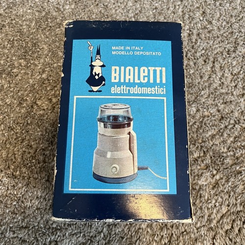 Bialetti Electric Vintage Coffee Grinder Rollmix Made in Italy Box