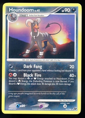 Houndoom Great Encounters 18/106 Regular Rare Pokemon Card