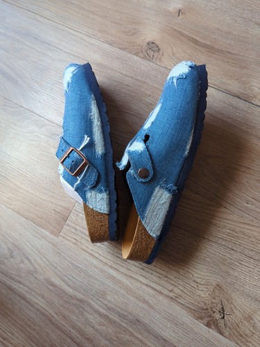 Birkenstock Boston Denim Jean Clogs EU 38 Women 7-7.5 RARE - Picture 16 of 16